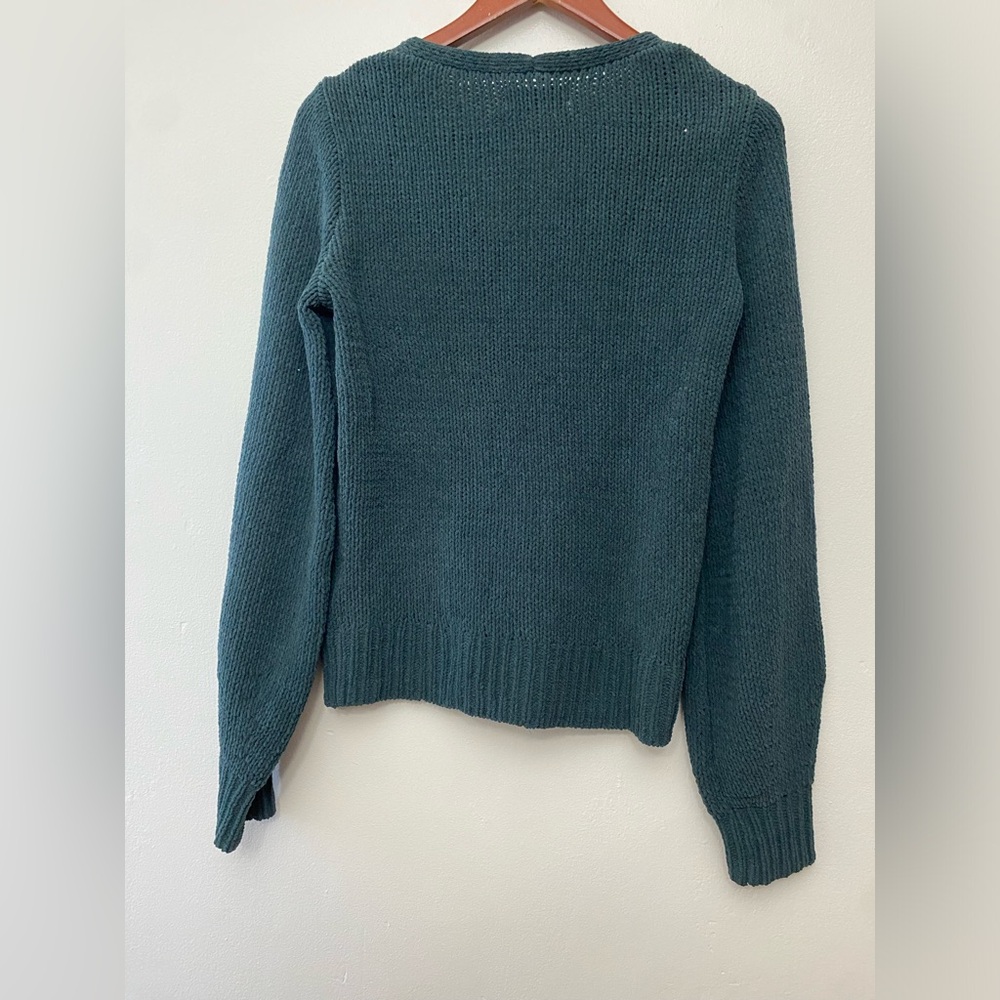 Abercrombie & Fitch Soft A&F Collection Teal V-Neck Knit Sweater, Size M - Picture 3 of 8